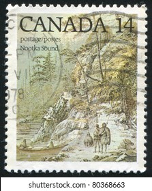 CANADA - CIRCA 1978: A Stamp Printed By Canada, Shows Nootka Sound, By John Webber, Circa 1978