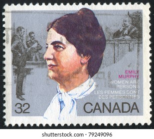 CANADA - CIRCA 1985: Stamp Printed By Canada, Shows Emily Murphy (1868-1933), Writer, Circa 1985