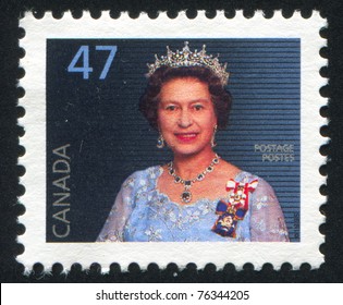 CANADA - CIRCA 1995: Elizabeth II Is The Queen Regnant Of Sixteen Independent Sovereign States, Circa 1995.