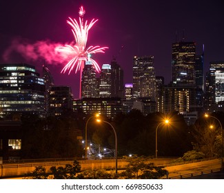 Canada Day 2017 Fireworks On CN Tower