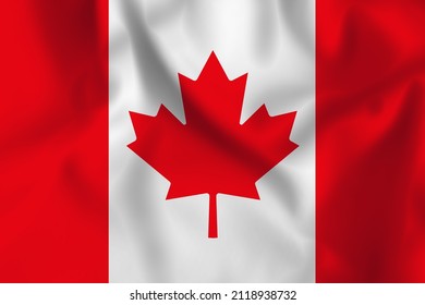 Canada flag background with fabric texture