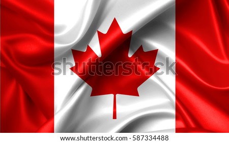 Canada flag in the old retro background effect, close up