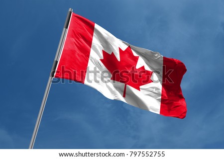 Canada Flag waving