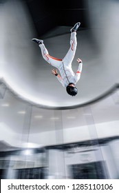 Canada. Flying People In Wind Tunnel . Indoor Skydiving