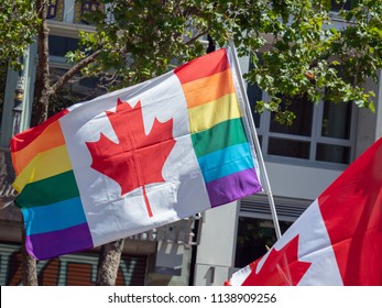 planting the gay pride flag