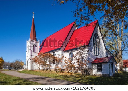 Canada, New Brunswick, Saint John River Valley, Gagetown. St John Anglican Church, b. 1880.