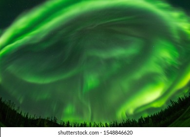 Canada Northwest Territories Yellowknife Aurora Explosion(Natural Color Without Extreme Image Processing)