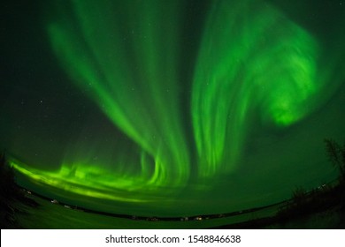 Canada Northwest Territories Yellowknife Aurora Explosion(Natural Color Without Extreme Image Processing)