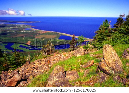 Canada, Nova Scotia, Cape Breton Island, Cape Breton Highlands National Park, view from L’ Acadien Trail