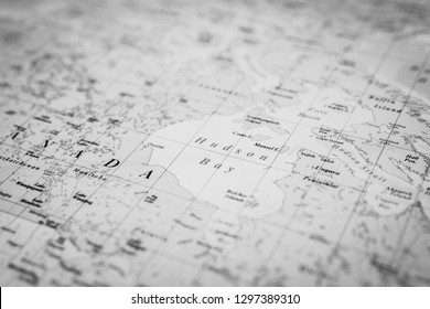 Canada on the map