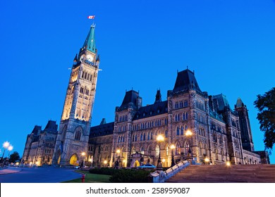 Canada Parliament Building In Ottawa, Ontario, Canada