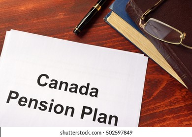 Canada Pension Plan CPP Written On A Sheet On A Office Table.