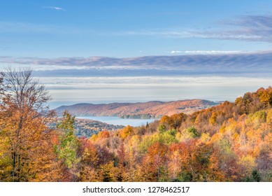 Canada, Quebec, Eastern Townships, Lake Massawippi .