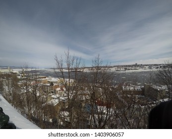 Canada River Quebec Landscape Winter