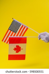 Canada And The United States Of America Flag