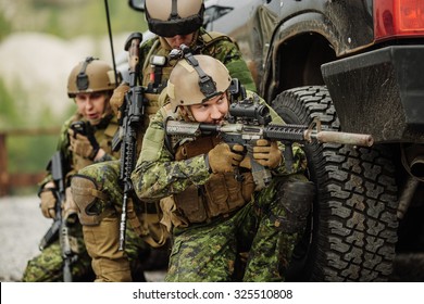 Canadian Army Rangers During The Military Operation