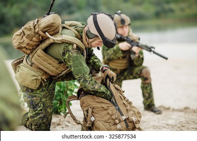 Canadian Army Rangers During The Military Operation