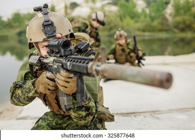 Canadian Army Rangers During The Military Operation