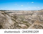 Canadian Badlands, Drumheller Alberta, Dinosaur Trail, Drumheller Valley, Canadian Rockies, Natural History, Albertan History, Blue Sunny Day, Prairie Landscape
