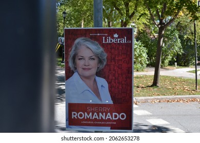 Canadian Federal Electoral Post Of Liberal Party Of Canada (LPC) Candidate For Longueuil-Charles-LeMoyne Sherry ROMANADO For The 2021 Elections