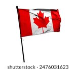 Canadian flag, backlit on white background. Can be used as background or news report     