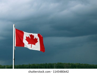 Canada Flag On Minimalist Letter Background Stock Photo 1685479291 ...