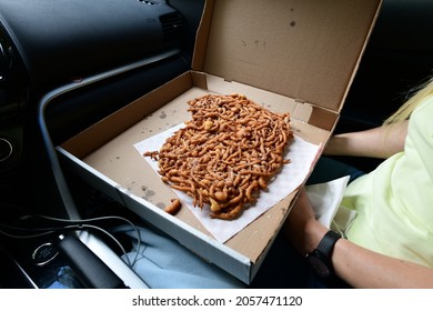 Canadian Funnel Cake As A Snack On A Roadtrip In Canada