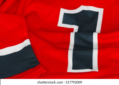 Canadian Hockey Jersey With The Number One. Texture, Background