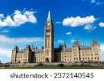 Canadian Parliament in Ottawa on Parliament  hill  in a sunny day, Canada