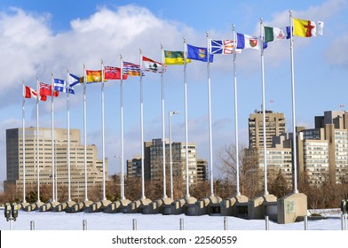 Canadian And Provinces Flags - Ottawa Ontario