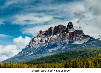 The Canadian Rockies Mountains In Banff, Alberta