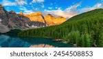 Canadian Rocky Mountain Landscape. Nature Background. Alberta, Canada.