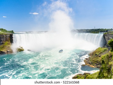 Canadian side of Niagara Falls in summer