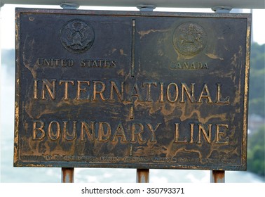 Canadian - United States Border Sign