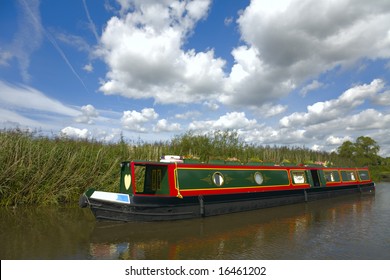 Canal Barge On The Liverpool And Leeds Canal