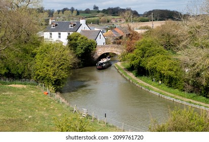 Canal boat on Grand Union Canal - Shutterstock ID 2099761720