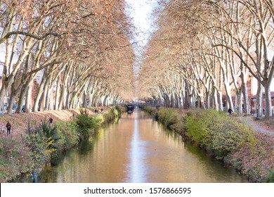 Canal Du Midi In Toulouse Pink City, France