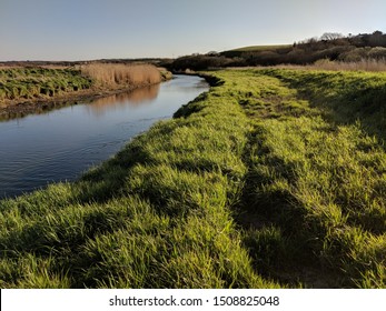 Canal With Floodplain And Levee Bank