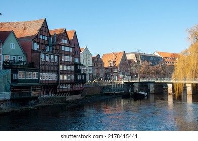 Canal In The Hanseatic League City Of Lübeck, Germany