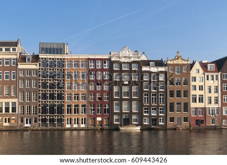 Similar – Image, Stock Photo Beautiful Architecture Of Dutch Houses On Amsterdam Canal In Autumn