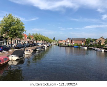 Canal in Joure, Friesland The Netherlands