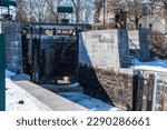 Canal lock in Chambly, Canada