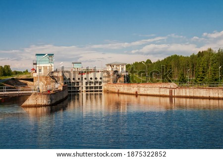 Canal lock No. 3 of the White Sea-Baltic Canal, Povenets, Karelia, Russia