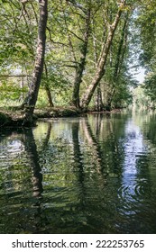 Canal In The Marais Poitevin, Deux Sevres, Poitou Charentes, France