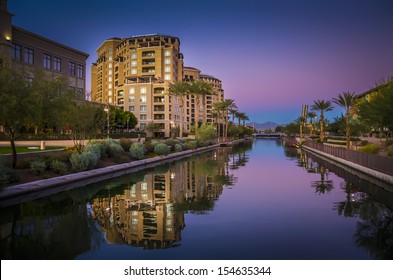 Canal running through, Scottsdale, Arizona,USA