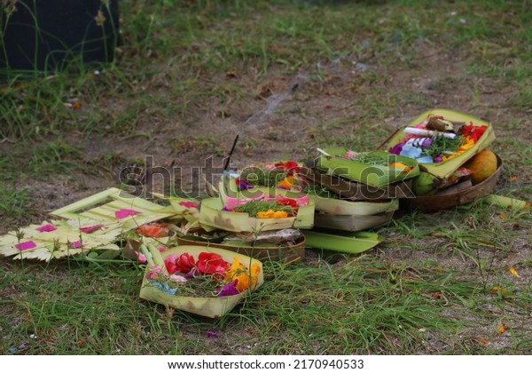 Canang sari, is a religious equipment for\
Hindus in Bali for offerings every\
day.