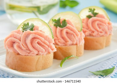    Canape From The Home Of The Red Fish Pate.