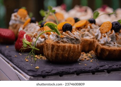 Canapes with cream are on the table - Powered by Shutterstock