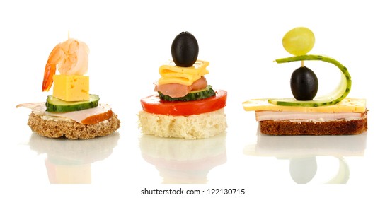 Canapes Isolated On White