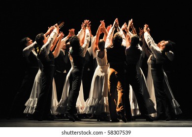 CANARY  ISLANDS - JULY 31: Company Antonio Gades from Spain performing Blood Wedding based on Fredrico Garcia Lorca tragedy during the Theater, Music and Dance Festival July 31, 2010 in Canary Islands